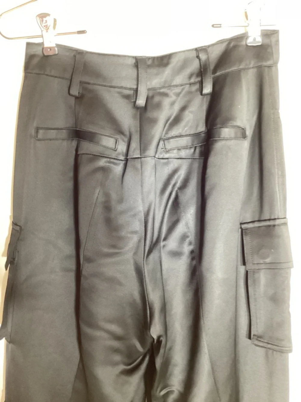 Favorite Daughter Satin Cargo Pants Black Size 2 - Picture 12 of 14